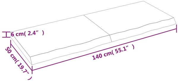 vidaXL Wandregal Hellbraun 140x50x(2-6) cm Massivholz Eiche Behandelt 363705 Bild 9