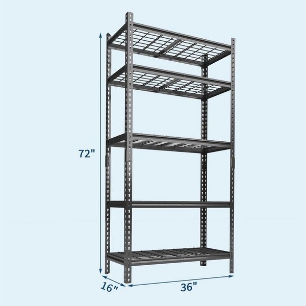 GarveeMore Ablageregal 5 Stufen Garage Regal Lagerung Regale verstellbare Metall Regal
