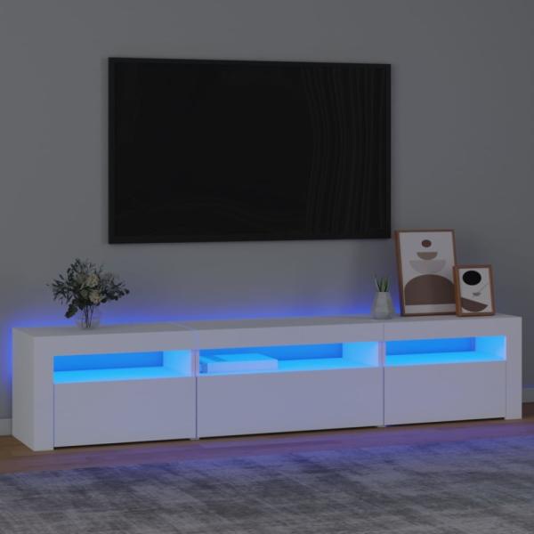 TV-Schrank mit LED-Leuchten Weiß [3152738]