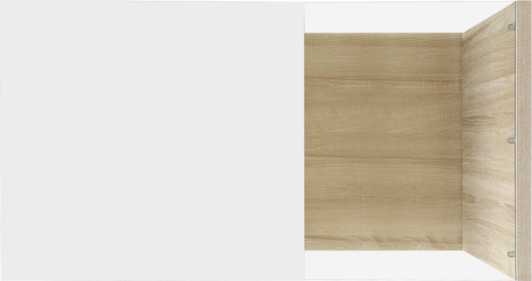 Merax Couchtisch, Hochglanz-Weiß, Beistelltische, Couchtische mit Glas und LED-Effekt, Weiß und Holzfarbe Bild 9