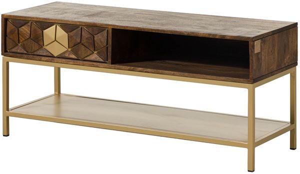 Couchtisch Mango 110x40x50 braun geölt DIAMOND #200