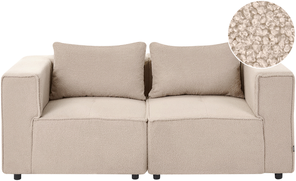 AXEBO 2-Sitzer Modulsofa Beige Bouclé