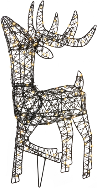 Gartendekoration LED RAVSJON Rentier 58 cm Schwarz