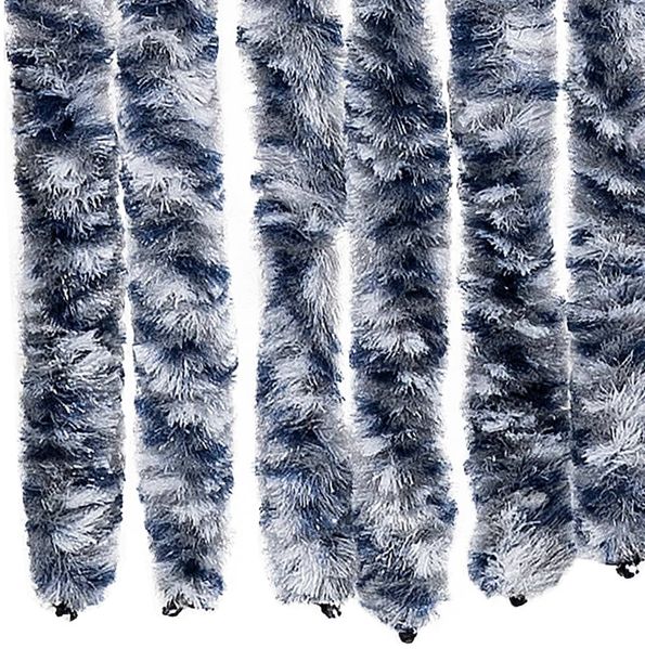 vidaXL Insektenschutz-Vorhang Blau Weiß Silbern 100x220cm Chenille 284275 Bild 5