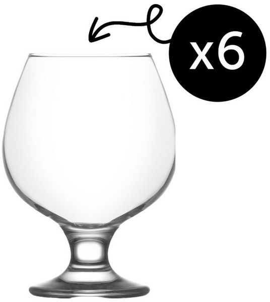 LAV Cocktailglas LAV Misket Premium Weingläser 6er Set, 390cc, Klare Kelchgläser