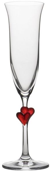 Stölzle Lausitz L'AMOUR Champagnerkelch rot 2er Set - A