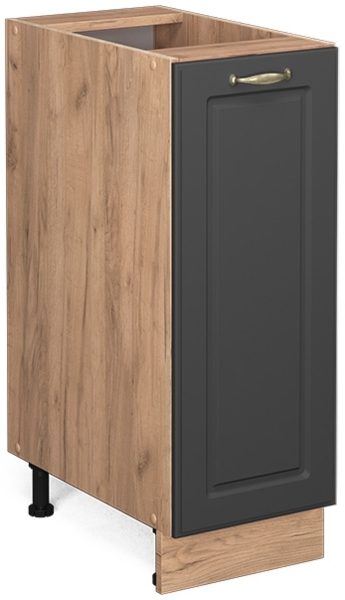 Apothekerschrank Fame-Line Anthrazit-Gold 30 cm ohne Arbeitsplatte Vicco