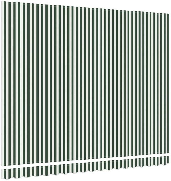 vidaXL Markisenersatzstoff Grün und Weiß 4 x 3 m Polyester 42000658 Bild 4