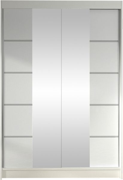 Kleiderschrank Lino V, ohne Beleuchtung, Farbe: Weiß