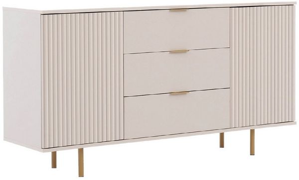 MOEBLINE Kommode Kommode Sideboard Beistellschrank NUBI 02 kaschmir