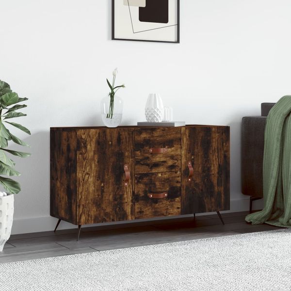 vidaXL Sideboard Räuchereiche 100x36x60 cm Holzwerkstoff 828145