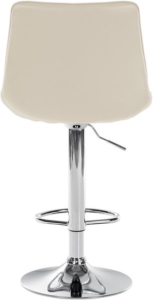 CLP Barhocker Toni Kunstleder drehbar und stufenlos höhenverstellbar,creme chrom Bild 6