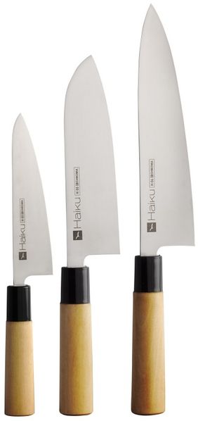 Chroma Haiku Messerset: kleines + großes Kochmesser + Santoku