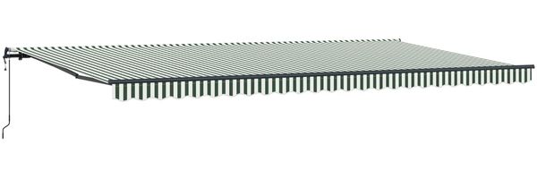 vidaXL Ausziehbare Markise Grün und Weiß 600 x 350 cm 3331811 Bild 2