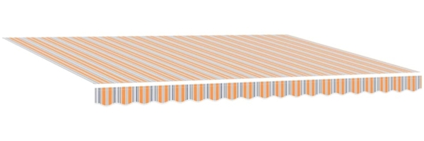 vidaXL Einziehbare Markise Mehrfarbig 450 x 300 cm Stoff 3330932