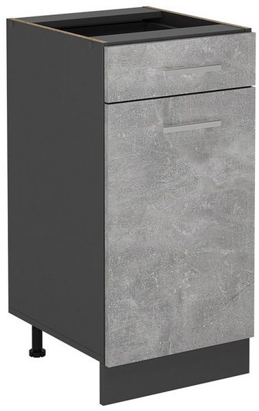 Küchenunterschrank R-Line Beton 40 cm ohne Arbeitsplatte Vicco Bild 5