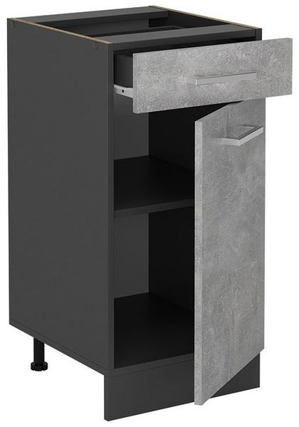 Küchenunterschrank R-Line Beton 40 cm ohne Arbeitsplatte Vicco Bild 3