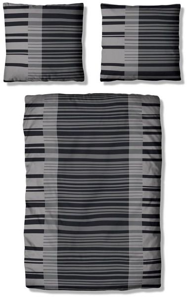 Bruno Banani Bettwäsche Cameo in Gr. 135x200 oder 155x220 cm, Renforcé, 2 teilig, Bettwäsche aus Baumwolle, Bettwäsche im Streifen-Design