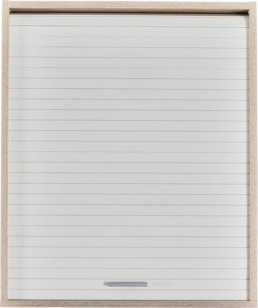 SIMMOB Rollladenschrank Küchenschrank, höhenverstellbare Böden, Eiche-Weiß, 72x60x35 cm