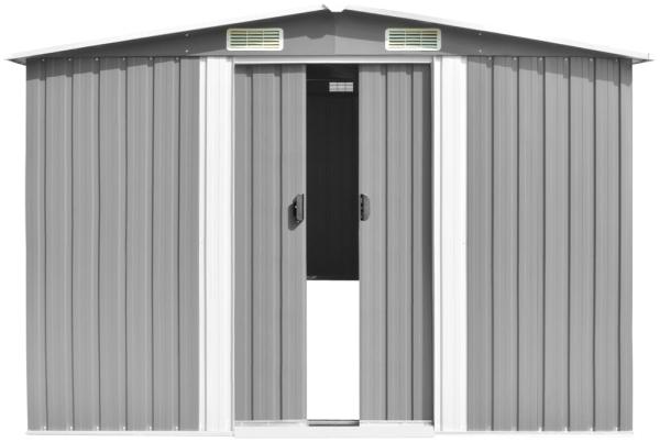 vidaXL Gartenhaus 257x298x178 cm Metall Grau 143341