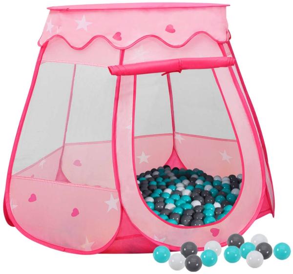 vidaXL Kinder-Spielzelt mit 250 Bällen Rosa 102x102x82 cm 3107725