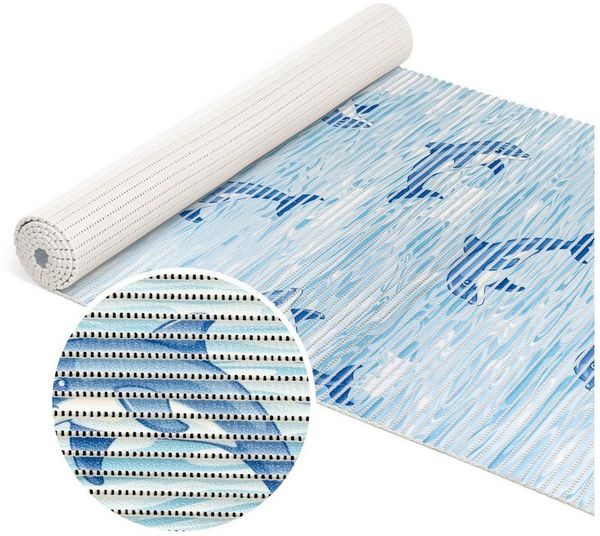 ANRO Schaum-Badematte Antirutschmatte Weichschaummatte Badezimmer Entspannung, Höhe 5 mm, wasserdurchlässig, pflegeleicht, Rillen, rutschhemmend, Drainage Effekt, strapazierfähig, Praktisch, Weich, Rutschhemmend, Schnelltrockend, mit Drainagelöchern, R...
