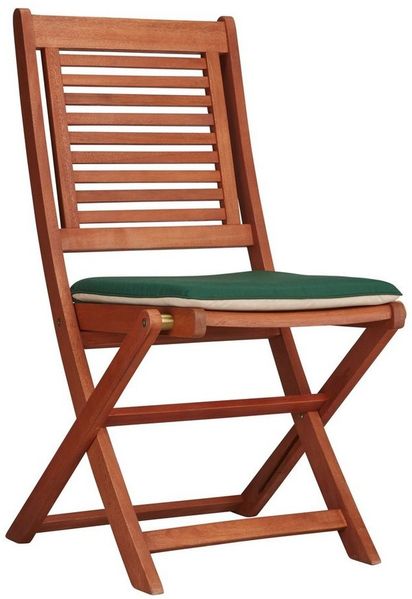 MERXX Gartenstuhl Cordoba (Set, 2 St), 2er Set, Eukalyptus, klappbar, braun, inkl. Wendeauflage