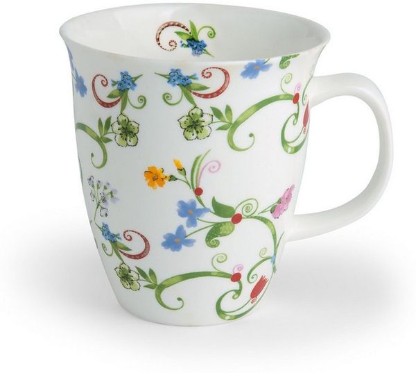 TeaLogic Tasse Fleurette Henkelbecher - Fine Bone China Porzellan - 0,4 L, 1-tlg.