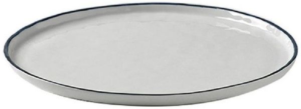 Lambert Speiseteller Teller Piana Weiß basaltgrauer Rand (27cm)