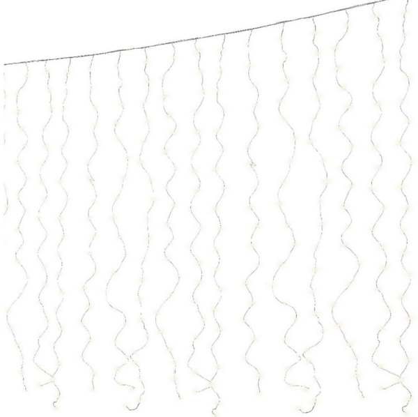 MARELIDA LED-Lichtervorhang Draht Weihnachtsdeko für Fenster 40 Stränge 800LED 3,9x2m Innen Außen, 800-flammig Bild 2