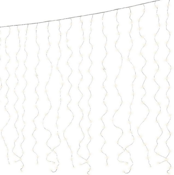 MARELIDA LED-Lichtervorhang Draht Weihnachtsdeko für Fenster 40 Stränge 800LED 3,9x2m Innen Außen, 800-flammig Bild 4