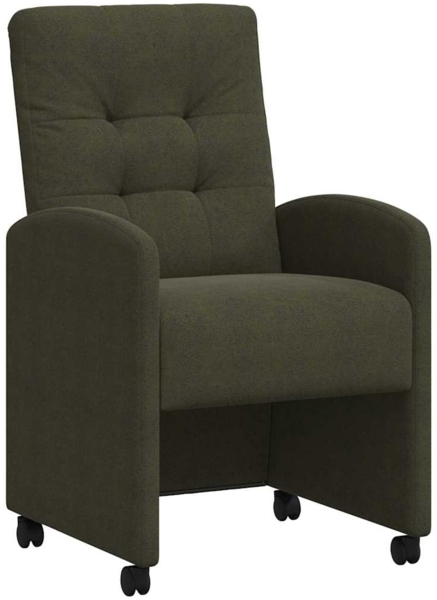 vidaXL Esszimmerstühle mit Rollen 2 pcs Armeegrün 58 x 67 x 97 cm 42017899