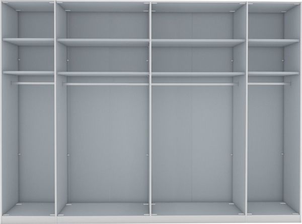 WIEMANN Kleiderschrank Monaco mit Teil-Glasfront sowie hochwertige Beschläge inkl. Dämpfung