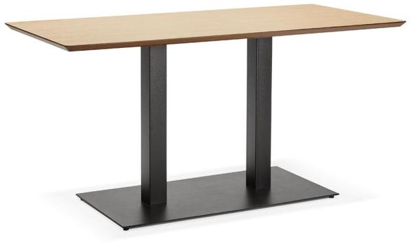 Kadima Design Designer-Tisch – Stabile Metallstruktur, Holzplatte in Naturholz, 150x70 cm, Multifunktional