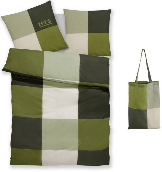 OTTO home Bettwäsche Tirrell, Linon, 2 teilig, Bettwäsche ab Gr. 135x200 cm, 100% Baumwolle, Marke H.I.S by OTTO home