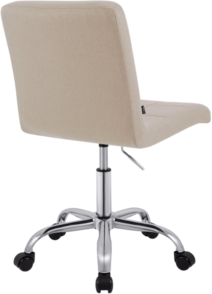 CLP Arbeitshocker Darfield höhenverstellbar und 360° drehbar bis 150 kg belastbar,creme Stoff Bild 6