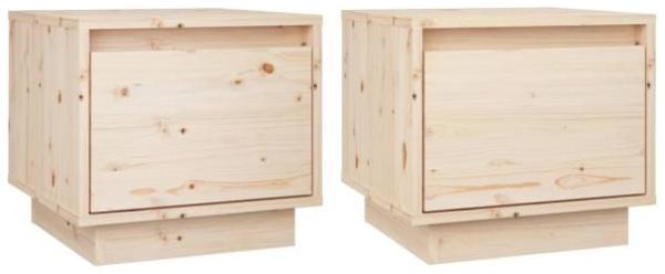 vidaXL Nachttische 2 Stk. 35x34x32 cm Massivholz Kiefer 813396
