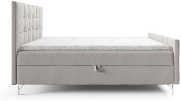 Boxspringbett Schlafzimmerbett PERLA 180x200cm Stoff Coral Braun Bild 3