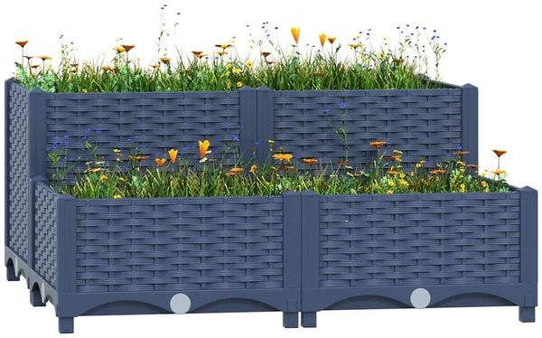 vidaXL Hochbeet 80x80x38 cm Polypropylen 310409