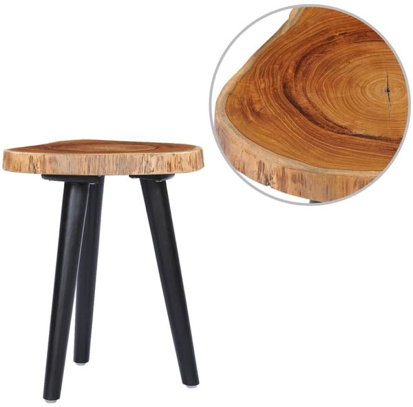 vidaXL Couchtisch 40 x 45 cm Teak Massiv 281650