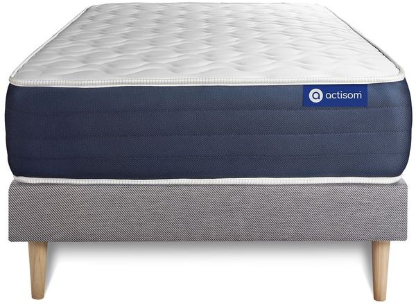Actilatex sleep matratze 90x200cm + Bettgestell mit lattenrost - Dicke : 22cm - Latex und Memory-schaum - H3