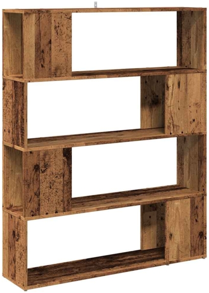 vidaXL Bücherregal/Raumteiler Altholz-Optik 100x24x124,5 cm 856744