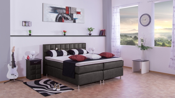 Meisterbetten Boxspringbett Peru 120x200 in MS-Espresso, Matratzenbezug Nano, Komfortschaum-Topper Bild 3