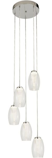 Searchlight LED-Hängeleuchte Hängeleuchte Cyclone, 5-flammig, LED fest integriert, Warmweiß, Stalaktit-Optik