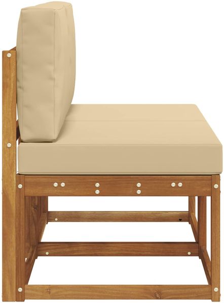 vidaXL 2 Stück Outdoor Mittelsofa Massivholz Akazie Natur 900462 Bild 4
