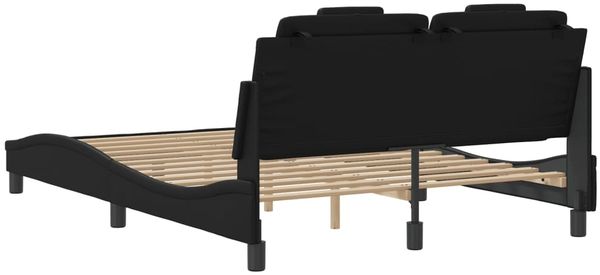 vidaXL Bettgestell "Viana" ohne Matratze Schwarz 140x200 cm Kunstleder 3208096 Bild 6