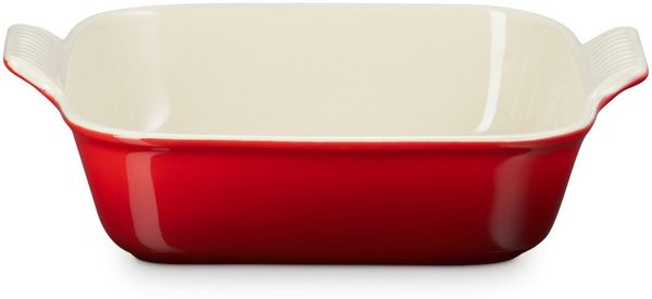 LE CREUSET Auflaufform Auflaufform Tradition quadratisch kirschrot 23cm, Steinzeug