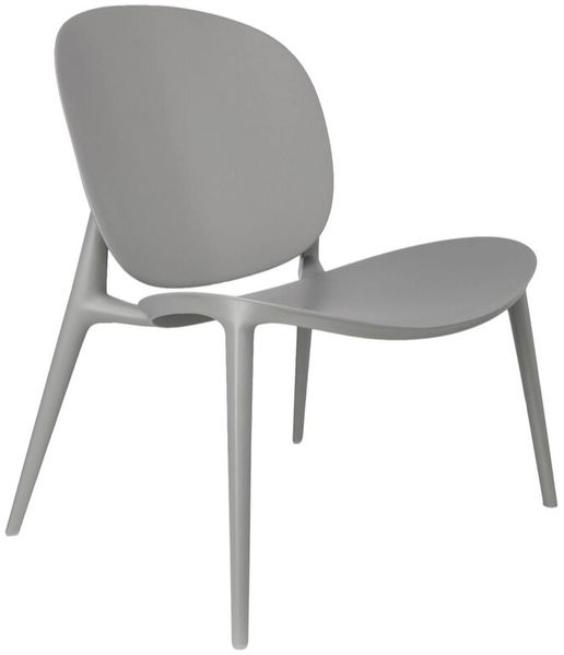 Kartell 586509 Sessel, Geändertes Polypropylen in der Masse gefärbt und Soft-Touch-Behandlung, Grigio, 60 x 62 x 75 cm