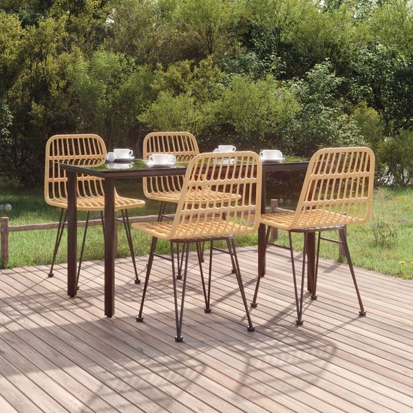 vidaXL 5-tlg. Garten-Essgruppe Poly Rattan 3157889