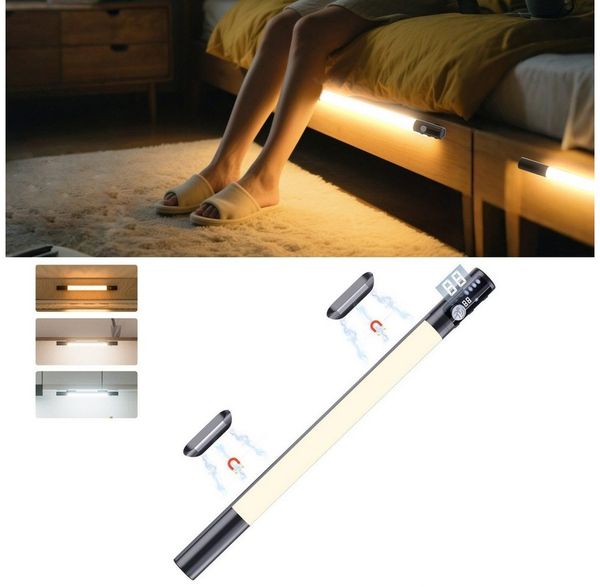 Quntis LED Unterbauleuchte LED Schrankleuchte 38/40 cm Unterschrankleuchte, Küchenunterbauleuchte, 2000 mAh Akku, 3 Farbtemperaturen, LED festintegriert, LED Leiste, Neutralweiß, Kaltweiß, Warmweiß, Schrankbeleuchtung, Unterbauleuchte, Unterbaulampe, N...